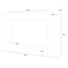 Weiße Wohnzimmer-Wand mit TV-Halterung, 2 Vitrinen und Hängeschrank Sultan WH Auswahl