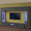 Moderne Wohnwand mit hängendem TV-Element und 2 Vitrinen Sultan RT Aktion