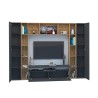Moderne TV-Ständer Bücherregal Lagerung Wand schwarz Holz Arkel AP Sales