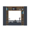 Moderne TV-Ständer Bücherregal Lagerung Wand schwarz Holz Arkel AP Rabatte
