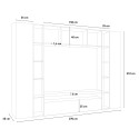 Moderne TV-Ständer Bücherregal Lagerung Wand schwarz Holz Arkel AP Katalog