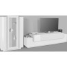 Wohnwand mit TV-Schrank und Vitrine, weiß, Woud WH Katalog