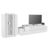 Wohnwand mit TV-Schrank und Vitrine, weiß, Woud WH Angebot