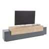Moderne TV-Bank in schwarz und Holz 4 Fächer 3 Türen 200cm Corona Low Cyt Angebot