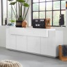 Moderne weiße Sideboard Anrichte für die Küche  200cm 4 Fächer Corona Side Lacq Aktion