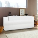 Moderne weiße Sideboard Anrichte für die Küche  200cm 4 Fächer Corona Side Lacq Katalog