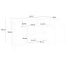 Moderne weiße Sideboard Anrichte für die Küche  200cm 4 Fächer Corona Side Lacq Modell