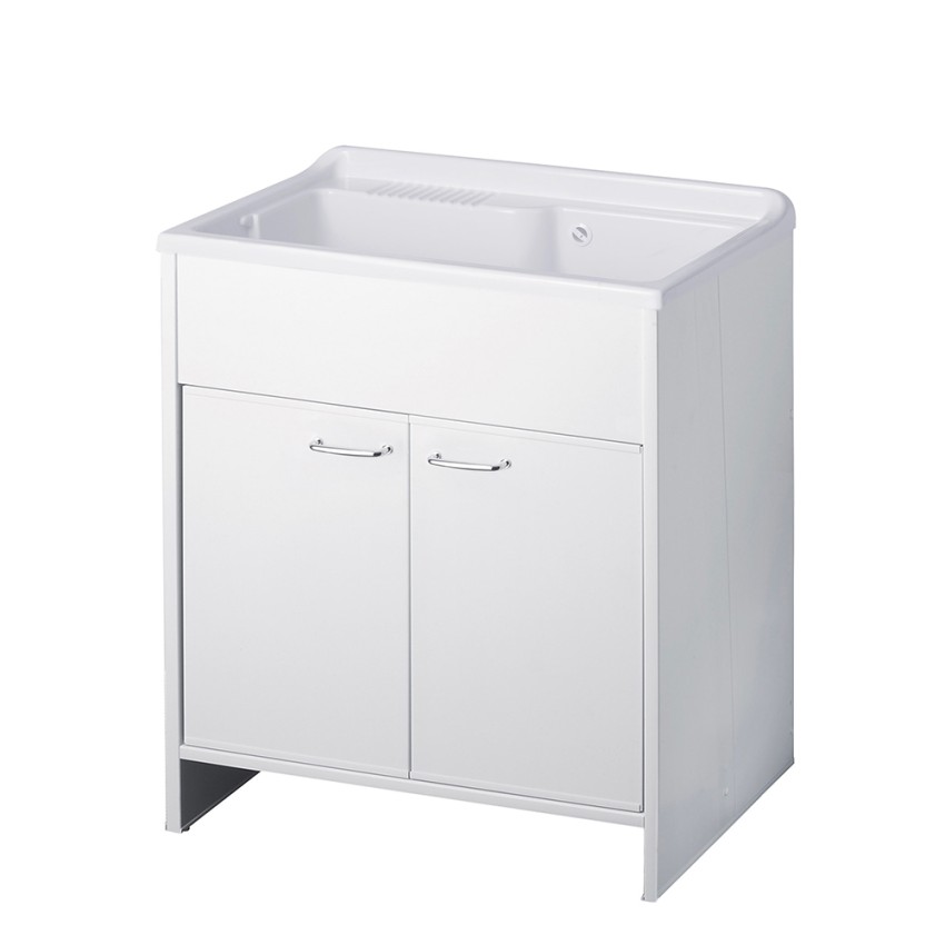 Waschbecken mit Unterschrank 2 Türen 80x50cm 9010K Negrari Aktion Waschbecken mit Unterschrank 2 Türen 80x50cm 9010K Negrari Aktion