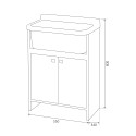 Waschbecken für den Außenbereich 55x34cm 2 Türen Pancrazio 5001PKC Negrari Sales
