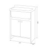 Waschbecken für den Außenbereich 55x34cm 2 Türen Pancrazio 5001PKC Negrari Sales