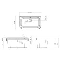 Waschbecken für den Außenbereich 55x34cm 2 Türen Pancrazio 5001PKC Negrari Rabatte