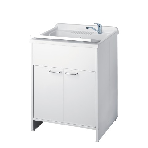 Waschtisch mit Schrank 60x60cm, 2 Türen, Modell 9007K Negrari Aktion