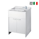 Waschtisch mit Schrank 60x60cm, 2 Türen, Modell 9007K Negrari Verkauf