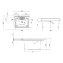 Waschtisch mit Schrank 60x60cm, 2 Türen, Modell 9007K Negrari Sales