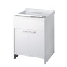 Mobiler Waschbeckenschrank für Waschküche mit Abdeckung, 2 Türen, 60x50 cm, 9002K Negrari Aktion