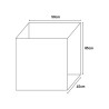 Waschtischschrank mit Waschbecken 45x50cm Weiß 9006K Negrari Sales