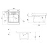 Waschtischschrank mit Waschbecken 45x50cm Weiß 9006K Negrari Rabatte