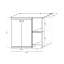 Weißer mobiler Waschmaschinenüberzug für außen, 2 Fächer, PVC, 5012PRO Negrari Angebot