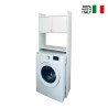 Platzsparender Waschmaschinen-Abdeckschrank 2 Türen Marsala 5016P Negrari Verkauf