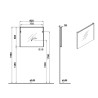 Hängender Badezimmerschrank 60 cm Waschbecken 2 Schubladen LED-Spiegel Root VitrA S Eigenschaften