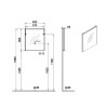 Hängender Badezimmerschrank 80 cm Waschbecken 2 Schubladen LED-Spiegel Root VitrA M Eigenschaften