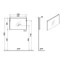 Hängender Badezimmerschrank mit Waschbecken 100cm 2 Schubladen LED-Spiegel Root VitrA L Eigenschaften
