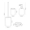 Badezimmer-Zubehörset aus Glas: Zahnbürstenhalter und Seifenschale Opal Angebot