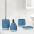 Badaccessoires Seifenspender Zahnbürstenhalter Hellblau Silk Aktion