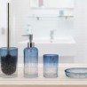 Badezimmerzubehör Seifenschale Zahnbürstenhalter Toilettenbürstenhalter blaues Glas Elba Aktion