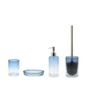 Badezimmerzubehör Seifenschale Zahnbürstenhalter Toilettenbürstenhalter blaues Glas Elba Verkauf