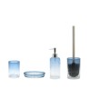 Badezimmerzubehör Seifenschale Zahnbürstenhalter Toilettenbürstenhalter blaues Glas Elba Verkauf