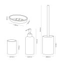Badezimmerzubehör Seifenschale Zahnbürstenhalter Toilettenbürstenhalter blaues Glas Elba Angebot