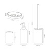Badezimmerzubehör Seifenschale Zahnbürstenhalter Toilettenbürstenhalter blaues Glas Elba Angebot
