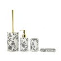 Keramik-Badezimmer-Zubehörset Seifenspender Zahnbürstenhalter Floral Verkauf