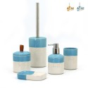 Keramik-Badaccessoires Seifenschale Toilettenbürstenhalter Dispenser Folk Verkauf