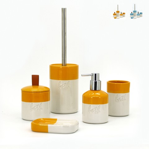 Keramik-Badaccessoires Seifenschale Toilettenbürstenhalter Dispenser Folk Aktion