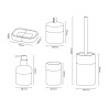 Keramik-Badaccessoires Seifenschale Toilettenbürstenhalter Dispenser Folk Lagerbestand