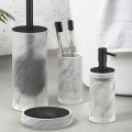 Badezimmerzubehör Seifenschale und Zahnputzbecher aus satiniertem Glas Marmor Aktion