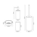 Badezimmerzubehör Seifenschale und Zahnputzbecher aus satiniertem Glas Marmor Angebot