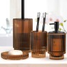 Badezimmer-Zubehörset Seifenspender Zahnputzbecher Glas Deco Sales