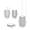 Badezimmer-Zubehörset Seifenspender Zahnputzbecher Glas Deco Lagerbestand
