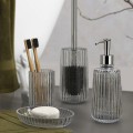 Badezimmerzubehör Zahnputzbecher Seifenschale Seifenspender aus Glas Retro Aktion