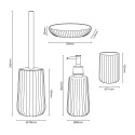 Badezimmerzubehör Zahnputzbecher Seifenschale Seifenspender aus Glas Retro Angebot