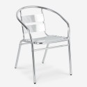 Tisch Set Rund 70 cm mit 2 Aluminiumstühlen für Garten, Bar, Außenbereich Fizz Angebot