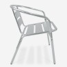 Tisch Set Rund 70 cm mit 2 Aluminiumstühlen für Garten, Bar, Außenbereich Fizz Lagerbestand