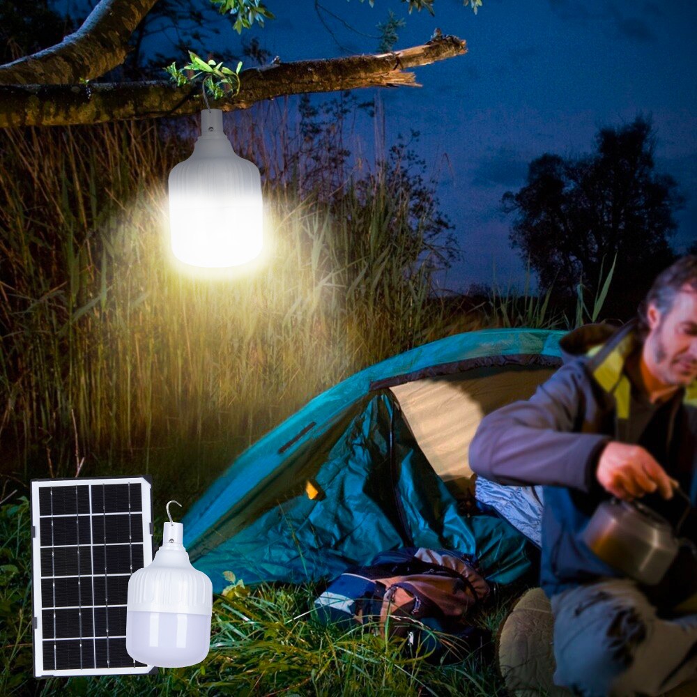 Tragbare 50-W-LED-Lampe mit Solarpanel und Fernbedienung SunStars