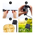 Lichterkette 200 LED Solarleuchten Weihnachtsgarten Balkonparty NestX