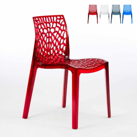 Gruvyer Stapelbarer transparenter Polycarbonat-Stuhl für Bars und Restaurants Aktion