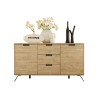 Sideboard Wohnzimmerschrank Eiche 2 Türen 3 Schubladen Huki Palma Angebot