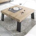 Quadratischer Couchtisch 86x86cm aus Holz für Wohnzimmer Dachshund Palma Aktion